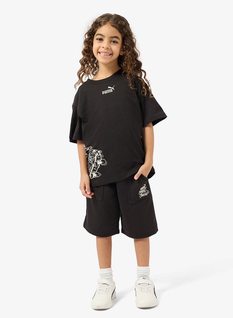 بوما تيشيرت برسومات شبابي مريح بتصميم التسعينات - Image 4